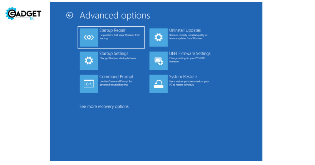 System Recovery Options when Lenovo Laptop mouse not working